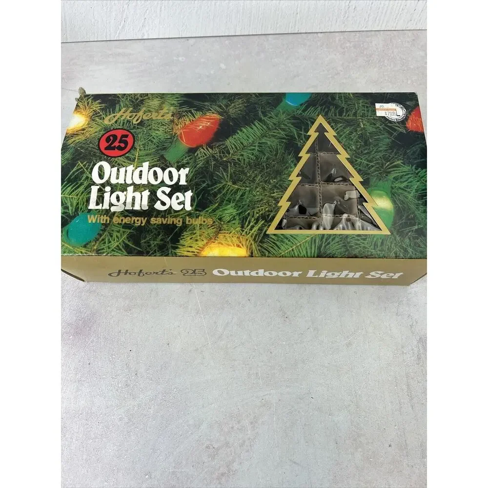 Vtg Hoferts C9 Bulb Clear 25 Pieces Christmas‎ Lights Outdoor Indoor.